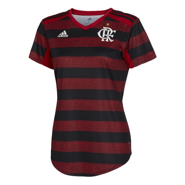 Camiseta Flamengo Replica Primera Ropa Mujer 2019/20 Rojo Negro